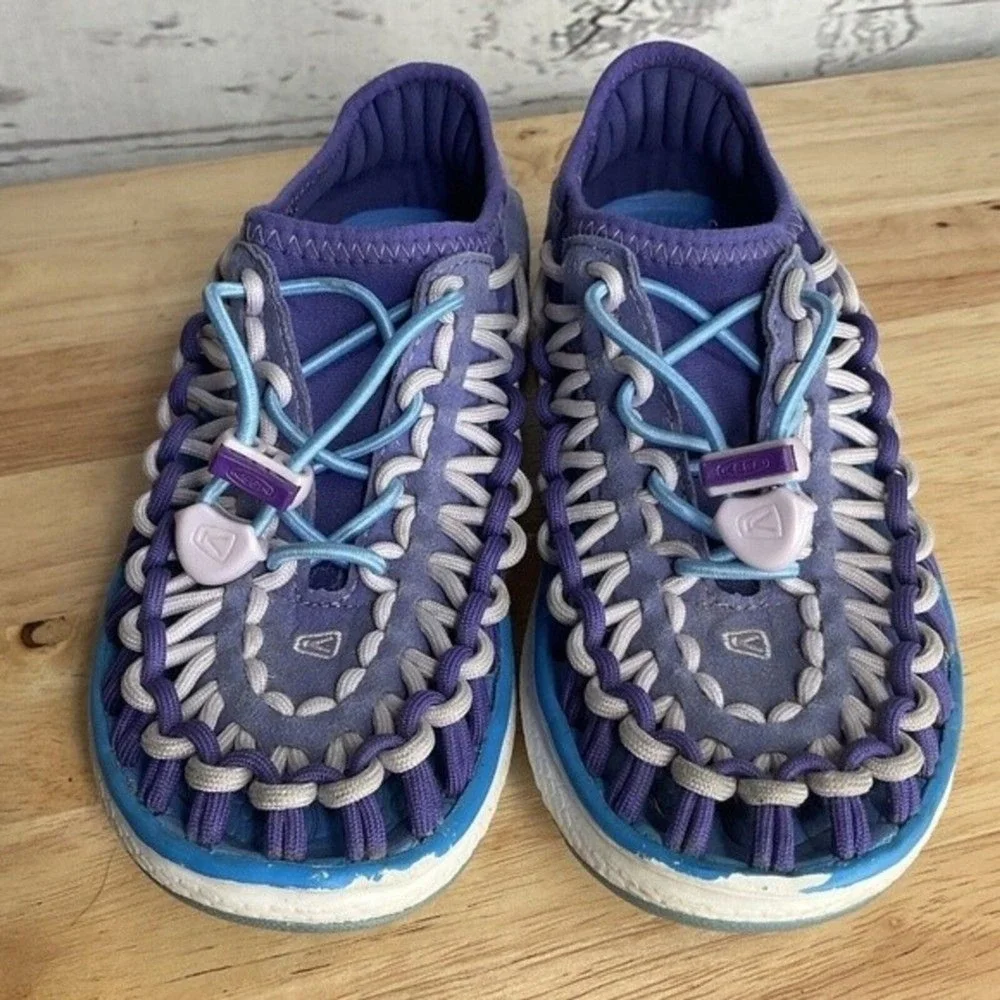 Keen Uneek O2 Bungee Strap Liberty Azure Purple Sandals Youth Girls 1‎ Thailand